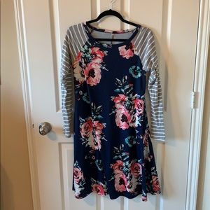 Floral T-shirt dress